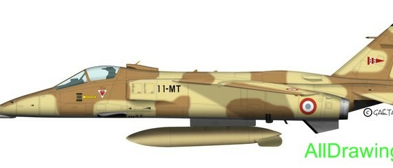 Sepat Jaguar aircraft drawings (figures)